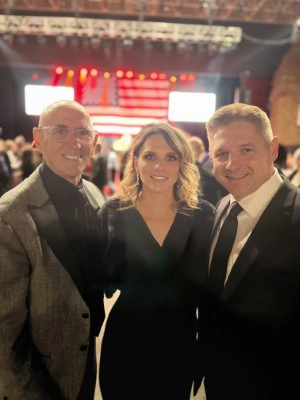 Chiropractor Painesville OH Brian Morris And Misty Morris With Person At Patriot Project Event